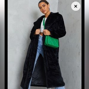 PLT Belted Faux Fur Coat - NWT, Size 4